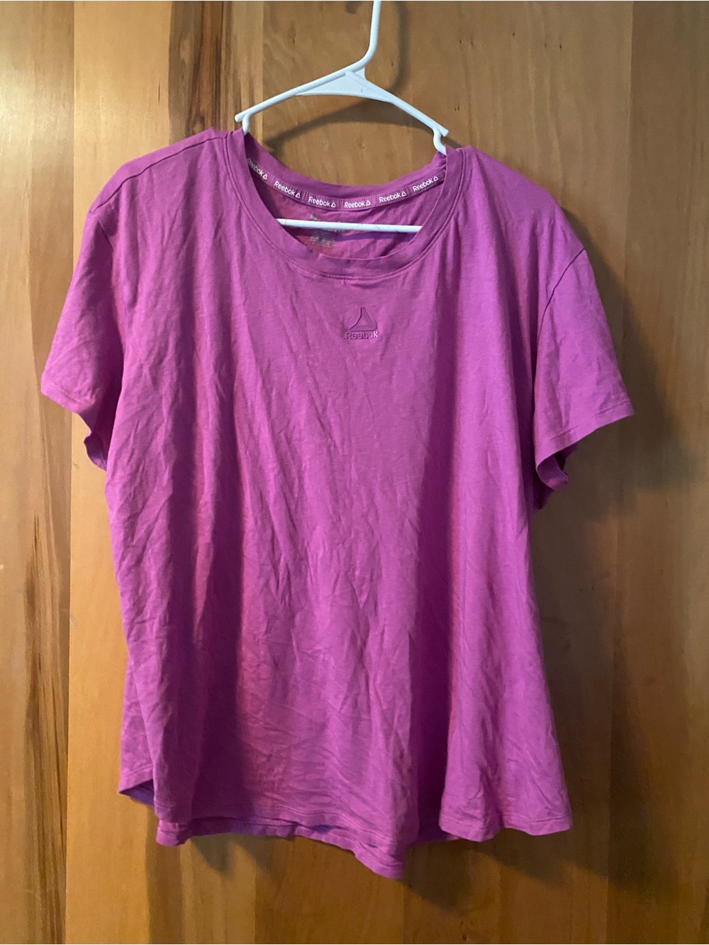 Reebok Women's Magenta Short-Sleeve Crewneck Tee